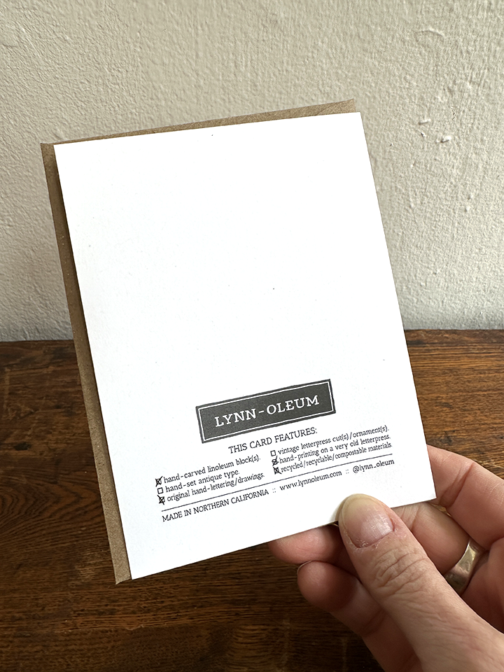 Woman/Child Hug (Mother) LETTERPRESS CARD