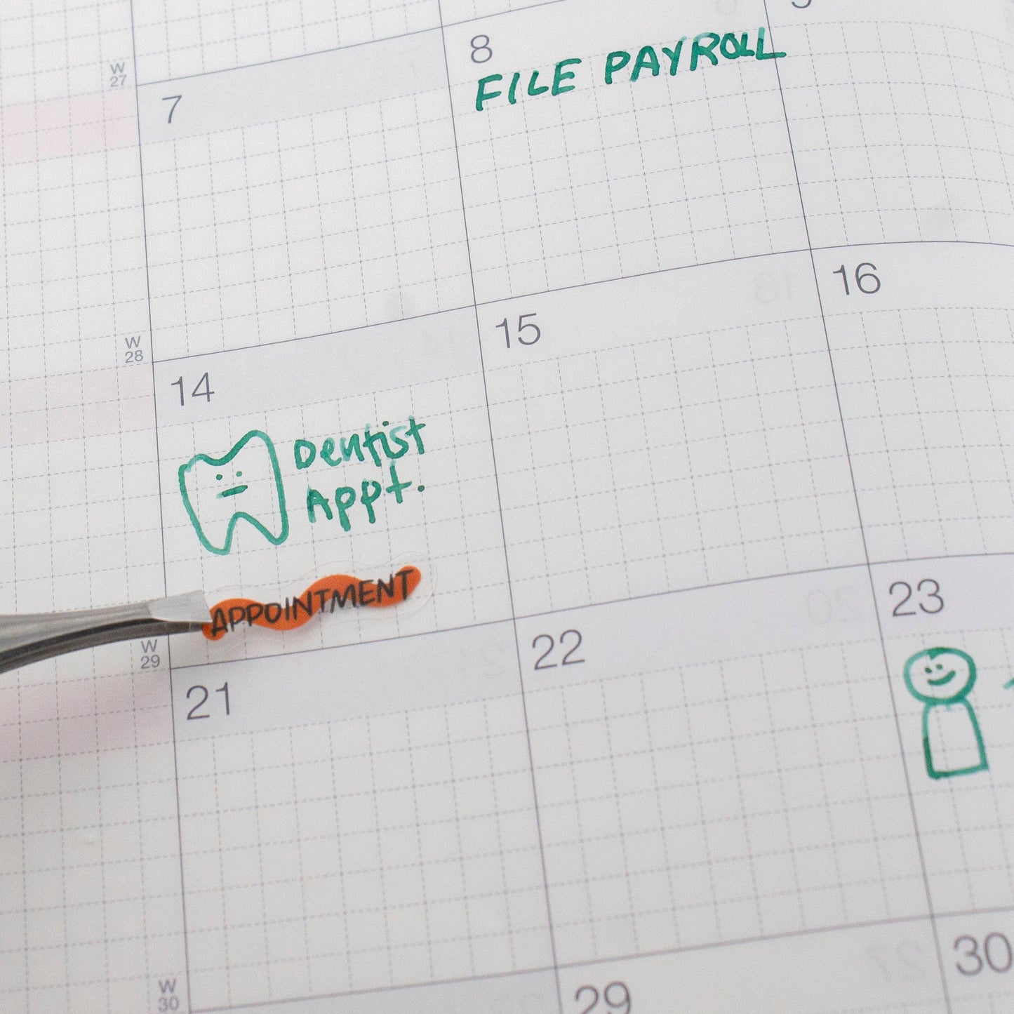 Days 02-Clear Planner Sticker Sheet