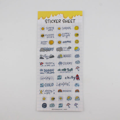 Skies 01-Clear Planner Sticker Sheet