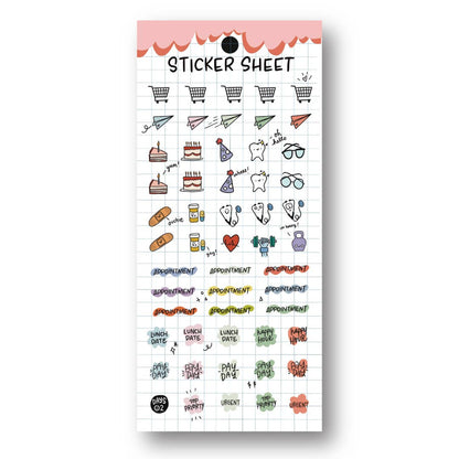 Days 02-Clear Planner Sticker Sheet