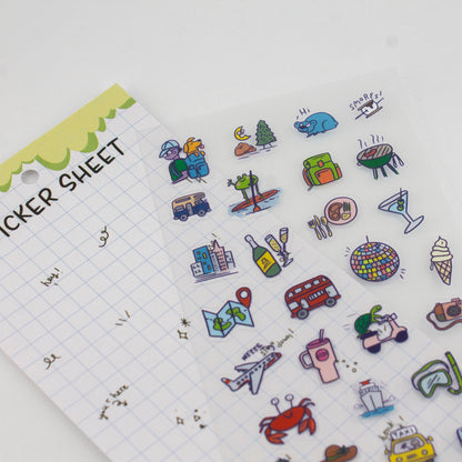Travel 01-Clear Planner Sticker Sheet