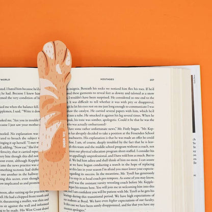 Humdrum Paper - Cat Paw Bookmark - Orange (it's die cut!)