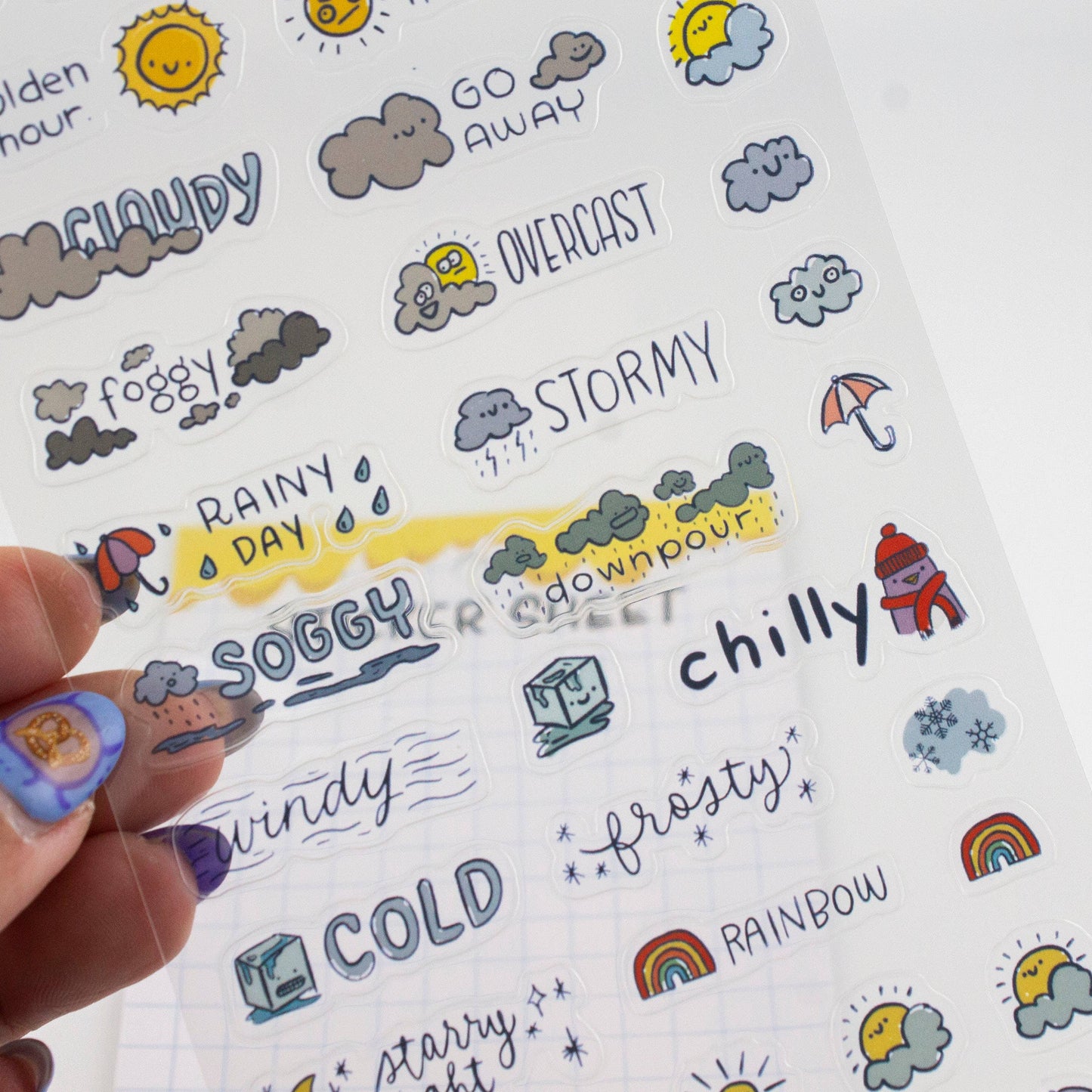 Skies 01-Clear Planner Sticker Sheet