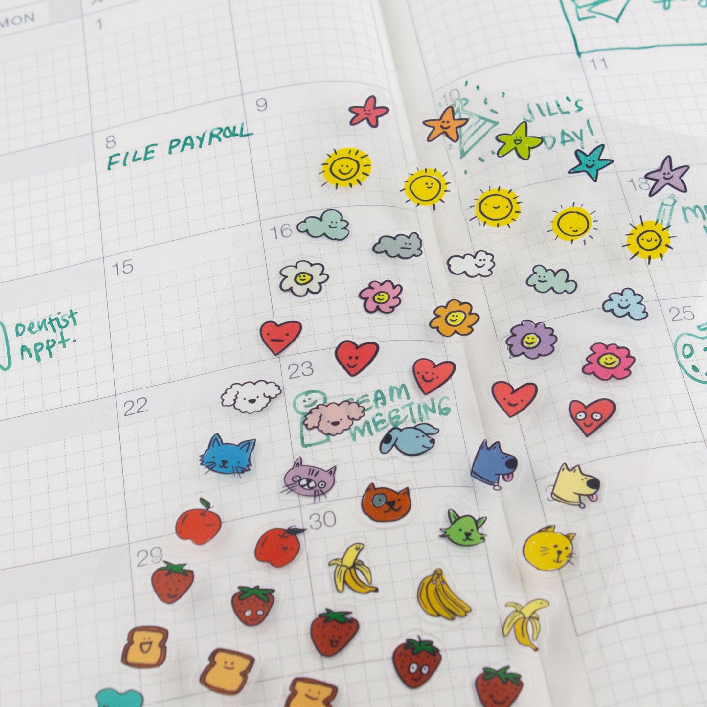 Days 01-Clear Planner Sticker Sheet