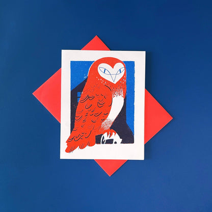 Pier Six Press - Pier Six Press - Night Owl Risograph Everyday Card