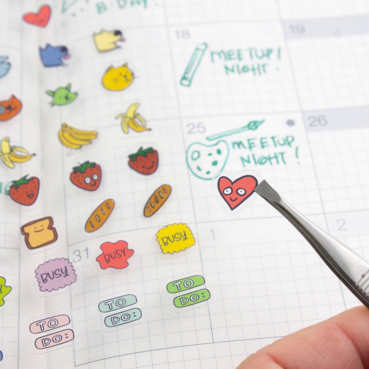 Days 01-Clear Planner Sticker Sheet