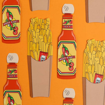 Humdrum Paper - Hot Sauce Bookmark (it's die cut!)