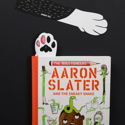 Humdrum Paper - Cat Paw Bookmark - Tuxedo (it's die cut!)