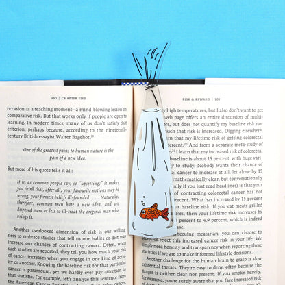 Humdrum Paper - Goldfish in a Bag Bookmark (it's die cut!)
