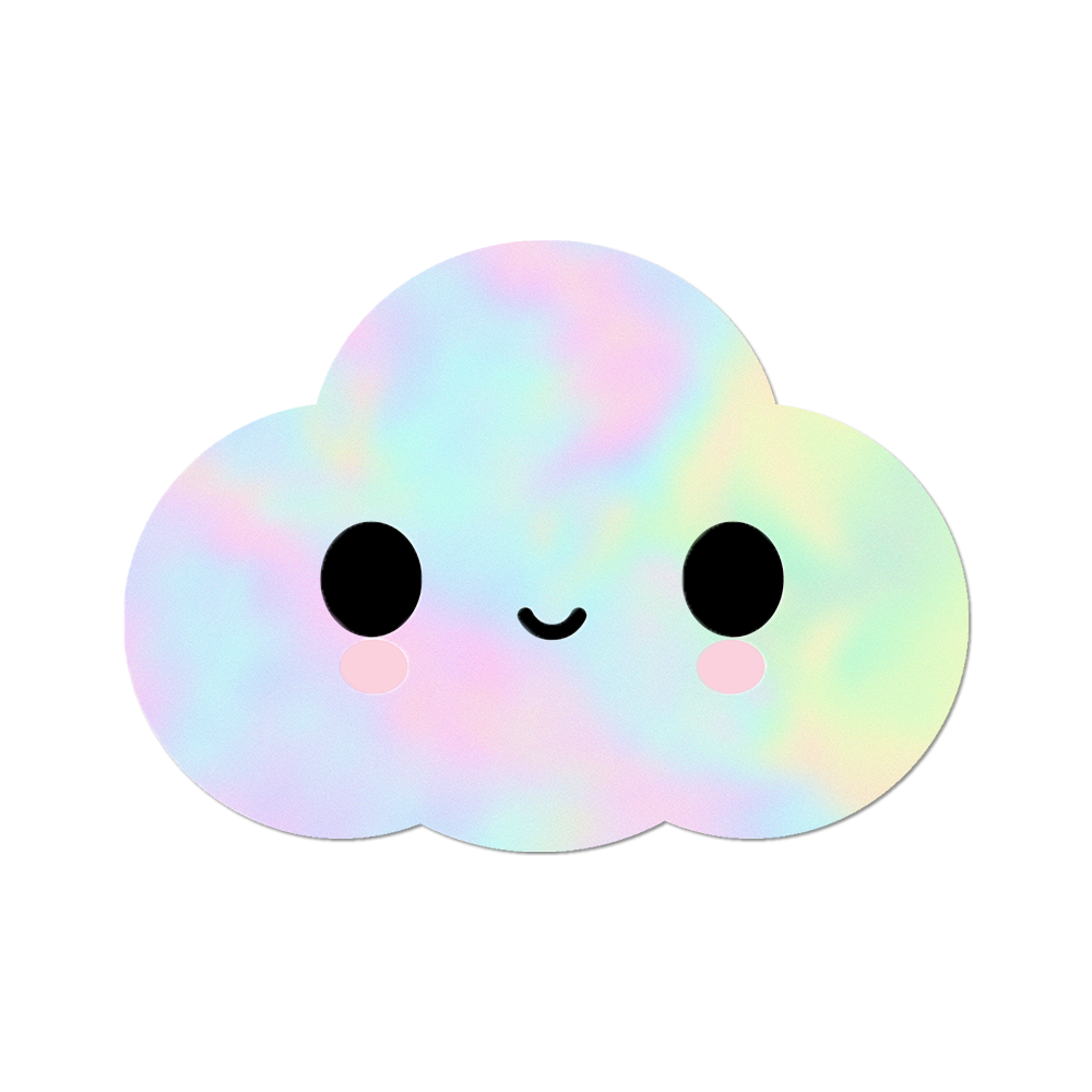 Holo Little Cloud by FriendsWithYou - Die-Cut Sticker