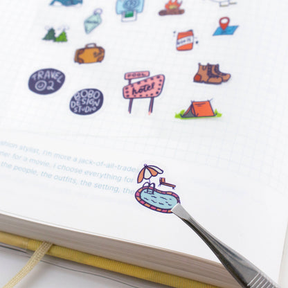 Travel 02-Clear Planner Sticker Sheet