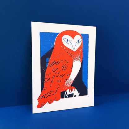Pier Six Press - Pier Six Press - Night Owl Risograph Everyday Card