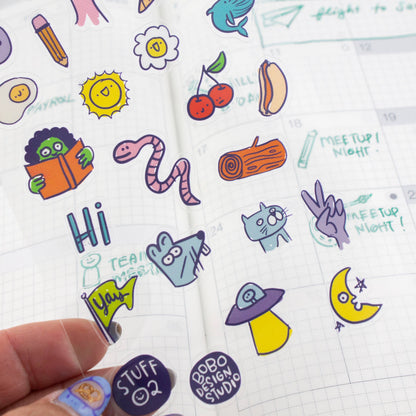 Stuff 02-Clear Planner Sticker Sheet