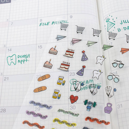 Days 02-Clear Planner Sticker Sheet