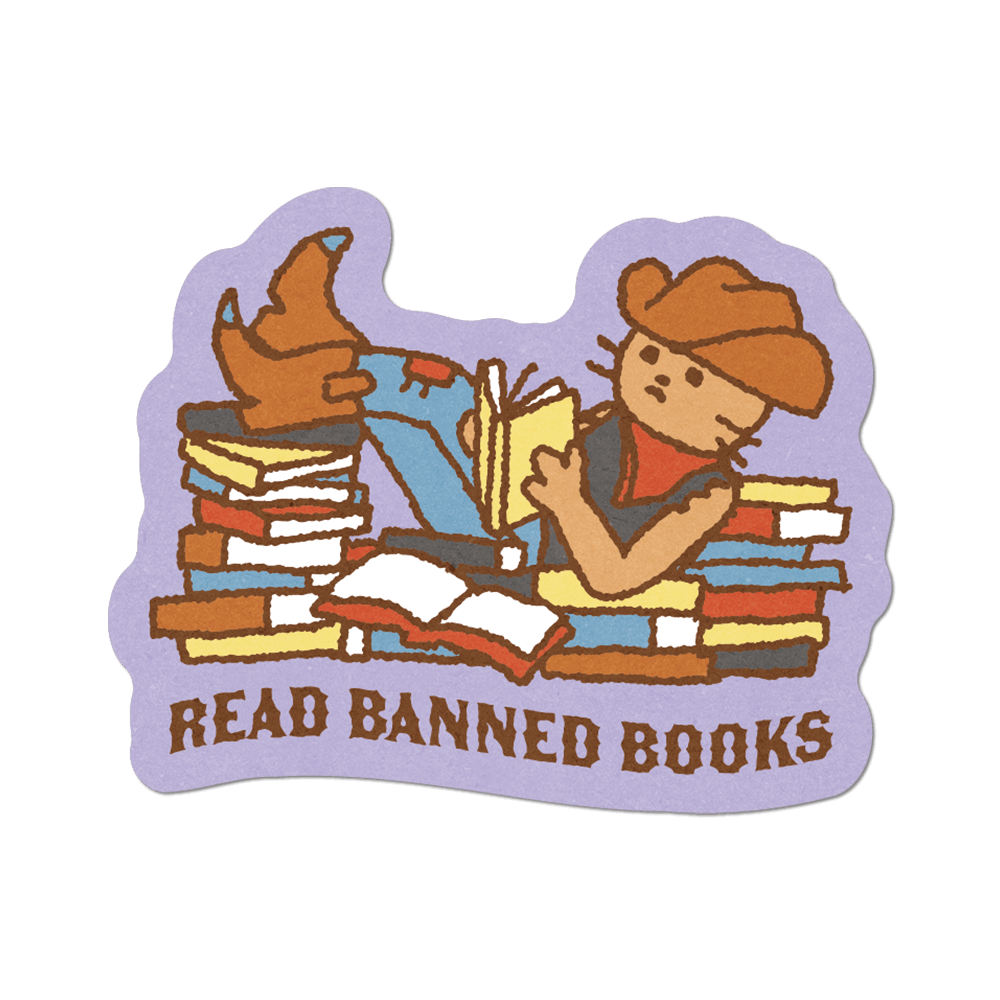 Read Banned Books by Apply - Die-Cut Sticker (Back to School)