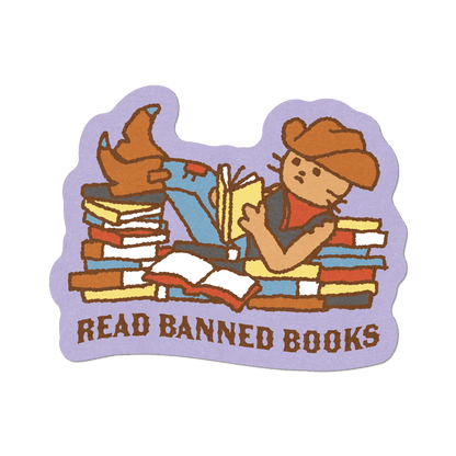 Read Banned Books by Apply - Die-Cut Sticker (Back to School)