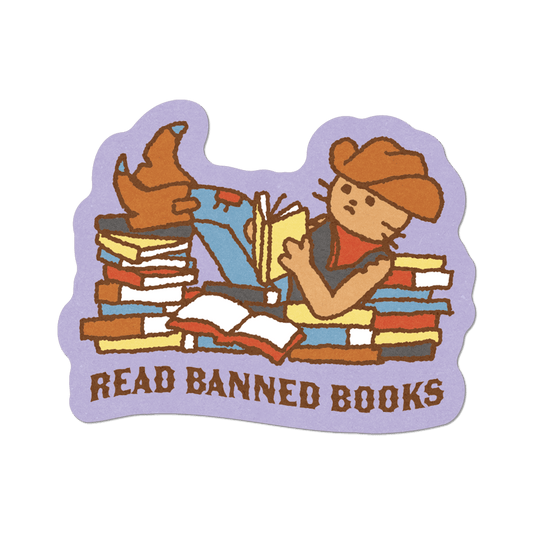 Read Banned Books by Apply - Die-Cut Sticker (Back to School)