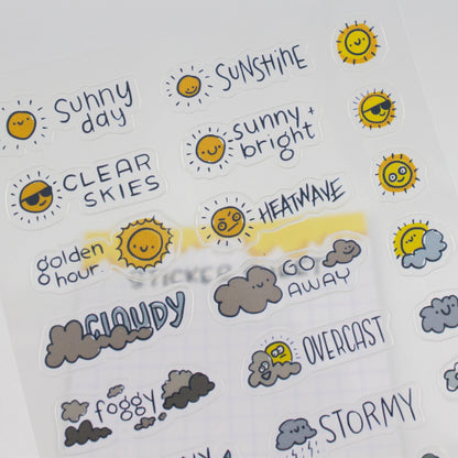 Skies 01-Clear Planner Sticker Sheet