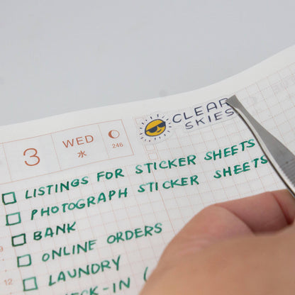Skies 01-Clear Planner Sticker Sheet