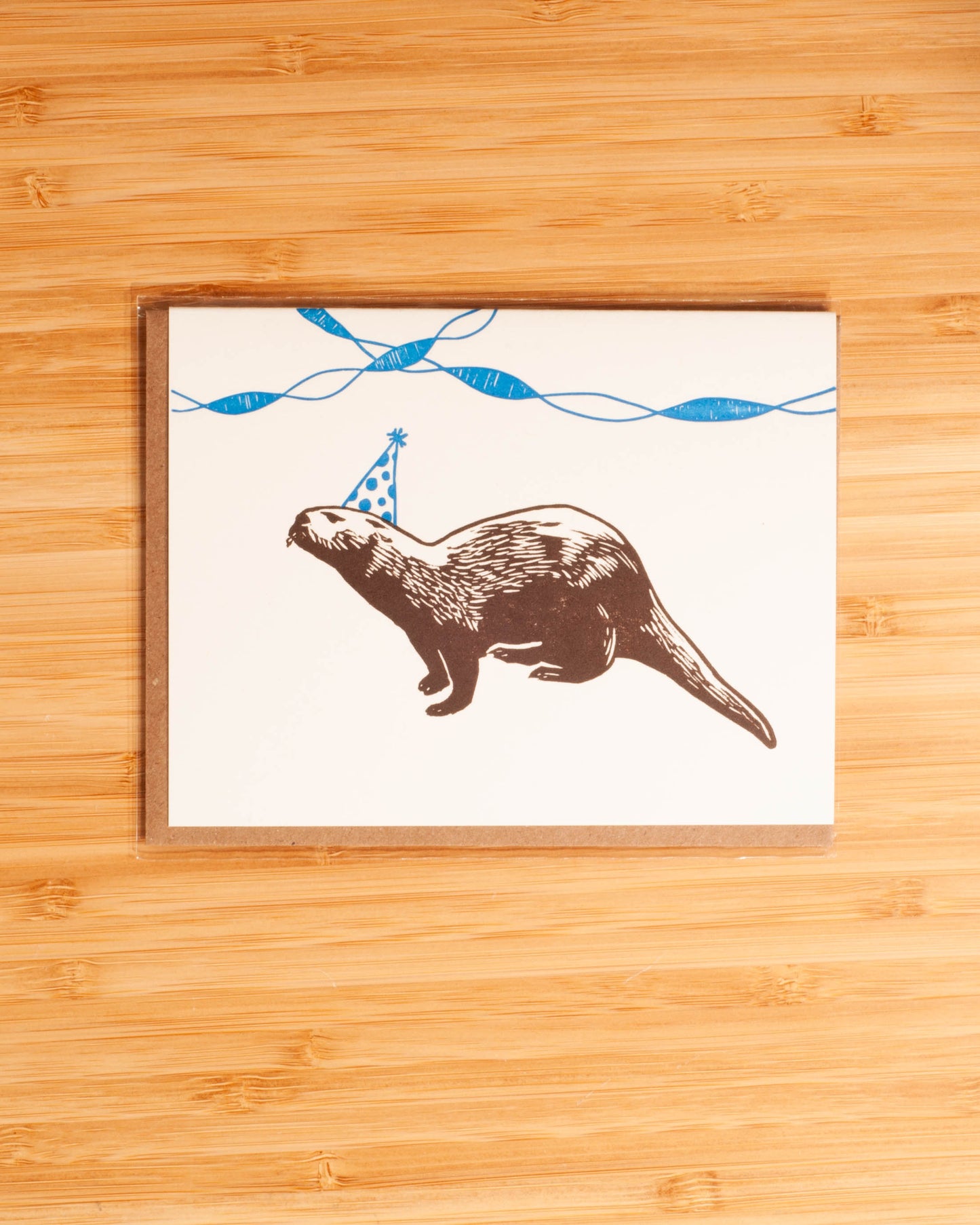 Lynn-oleum - Otter Birthday LETTERPRESS CARD