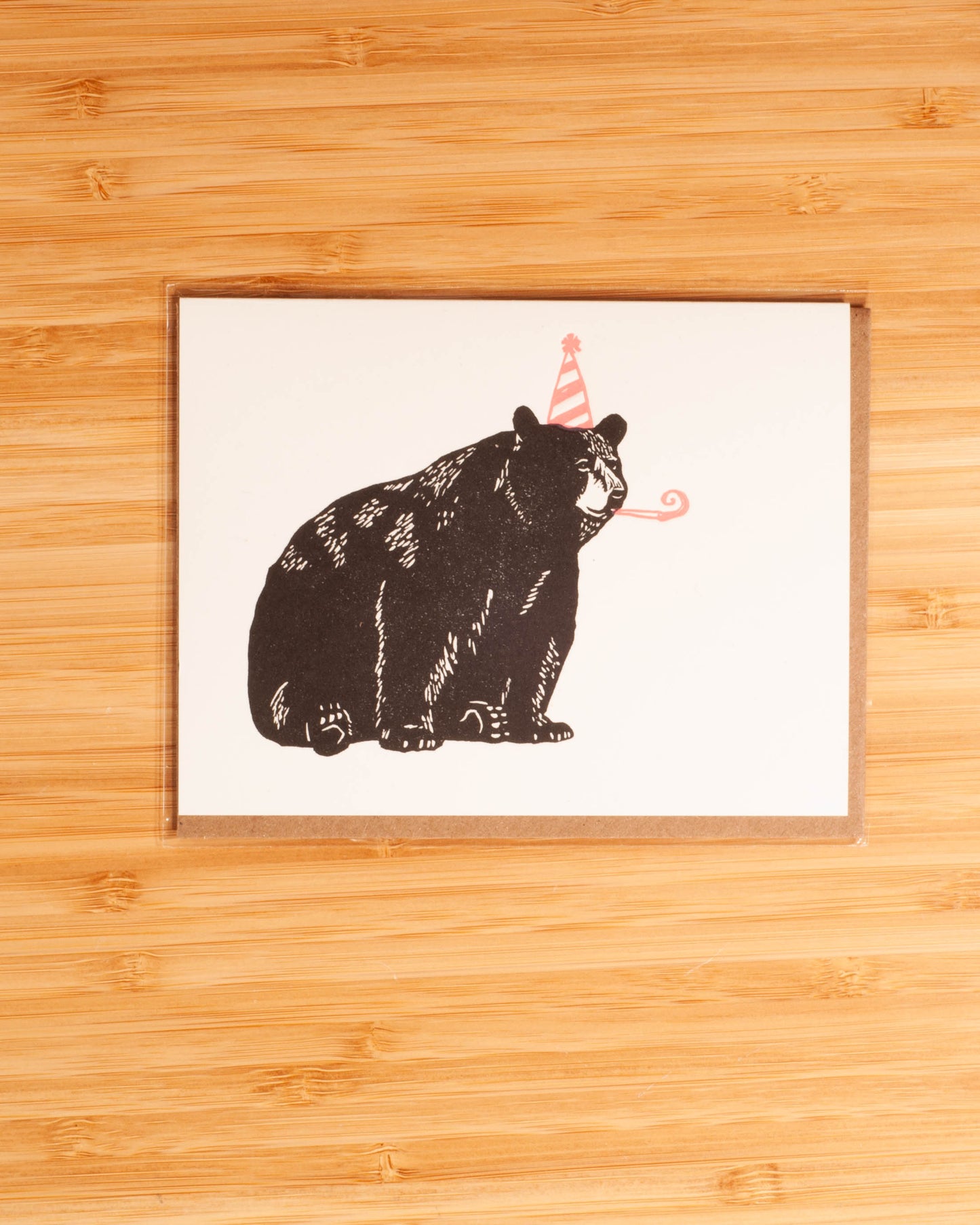 Lynn-oleum - Bear Birthday LETTERPRESS CARD