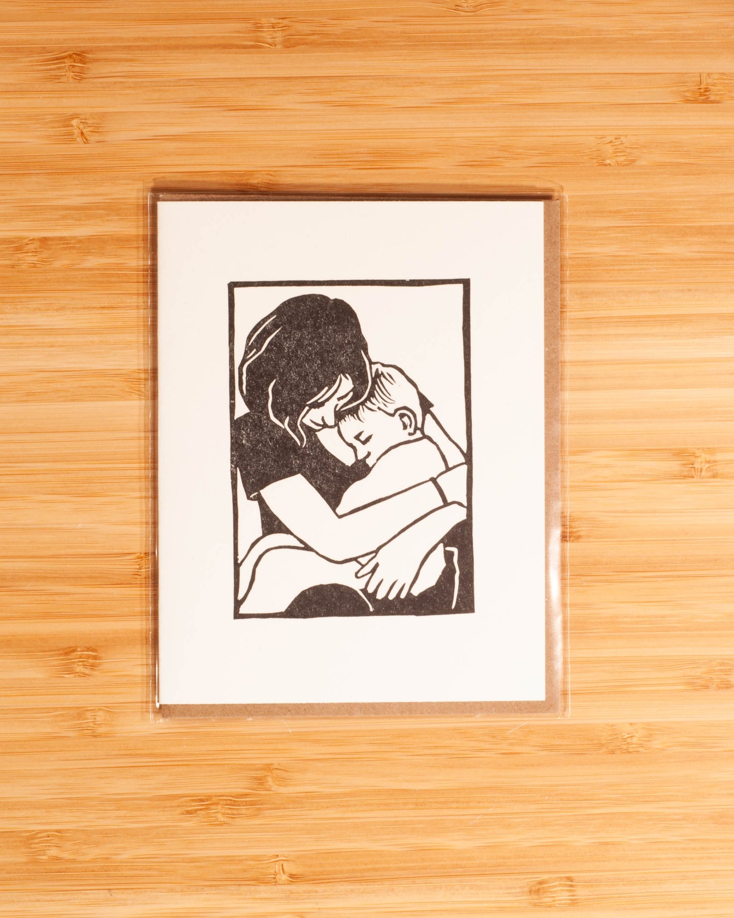Woman/Child Hug (Mother) LETTERPRESS CARD