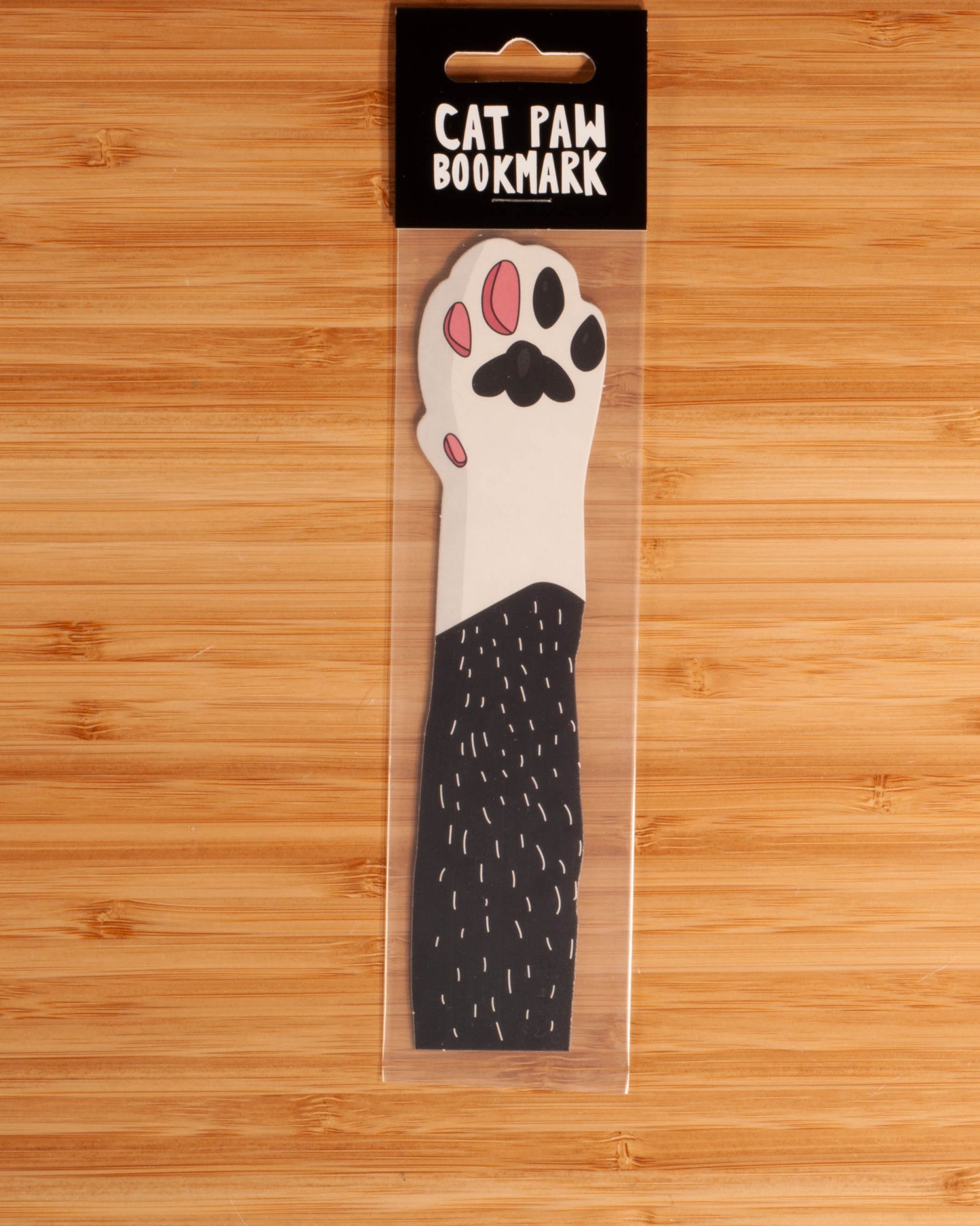 Humdrum Paper - Cat Paw Bookmark - Tuxedo (it's die cut!)