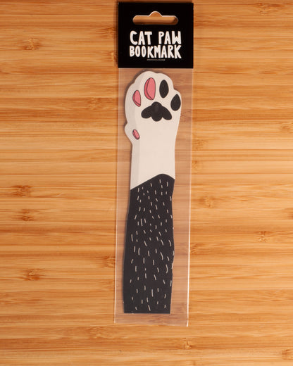 Humdrum Paper - Cat Paw Bookmark - Tuxedo (it's die cut!)