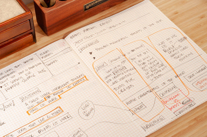 Carta Pura Heft - Large Orange Notebook