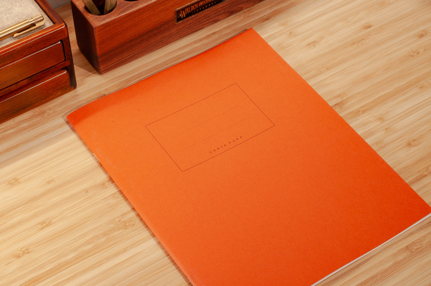 Carta Pura Heft - Large Orange Notebook