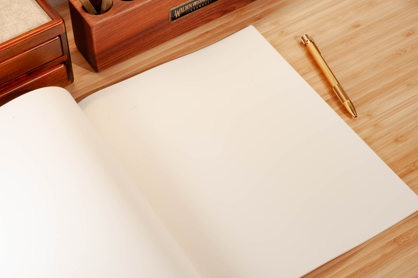 Carta Pura Heft - Large Orange Notebook