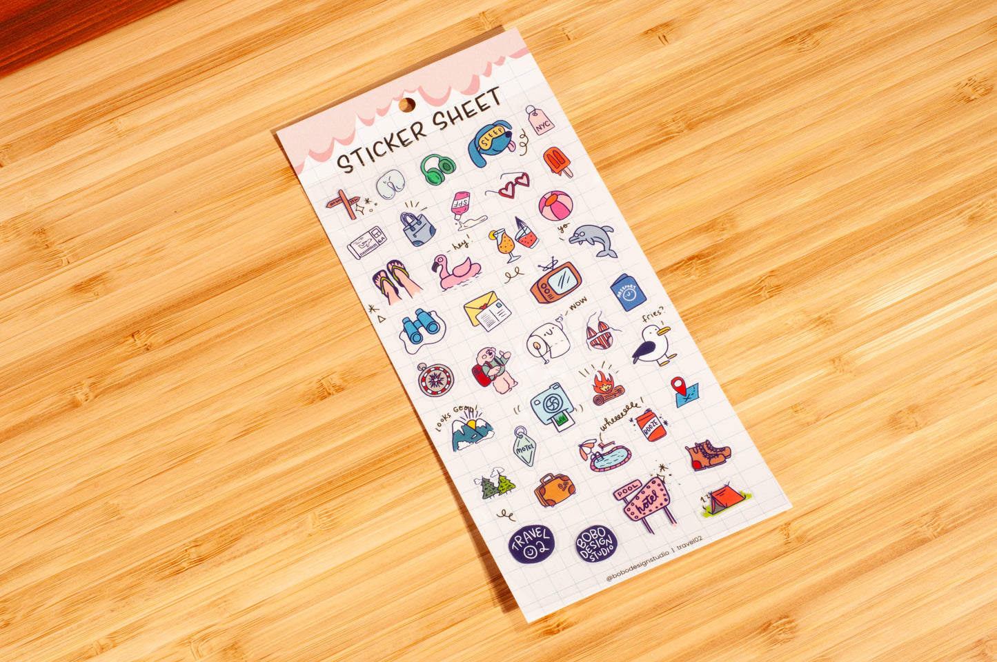 Travel 02-Clear Planner Sticker Sheet