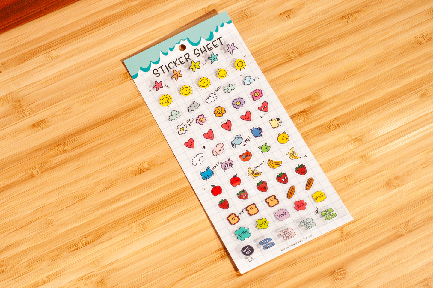 Days 01-Clear Planner Sticker Sheet