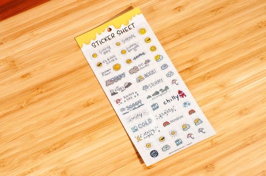 Skies 01-Clear Planner Sticker Sheet