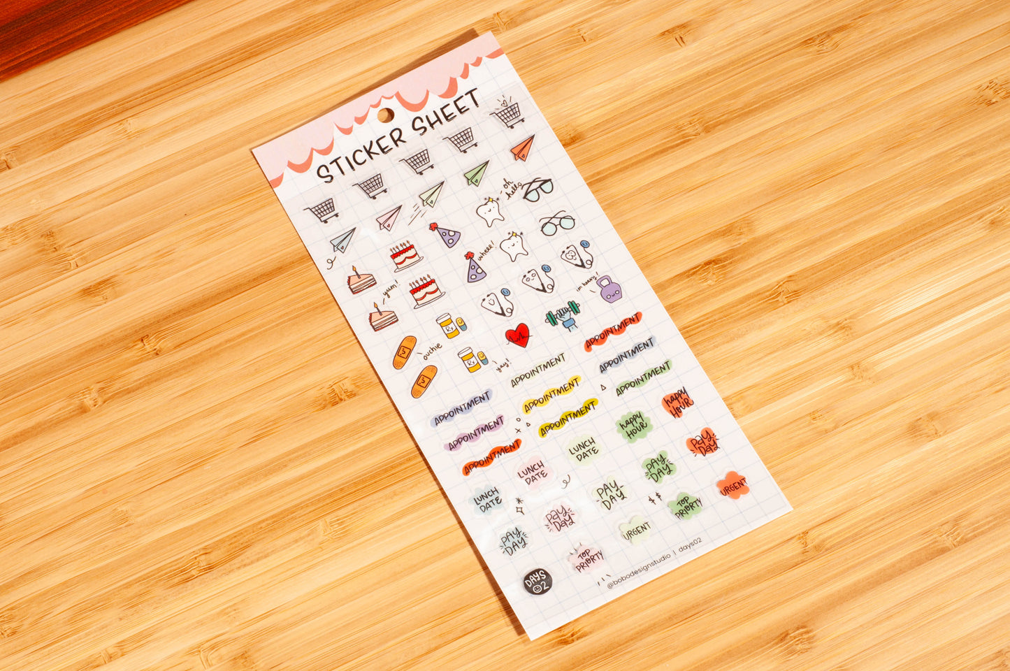 Days 02-Clear Planner Sticker Sheet