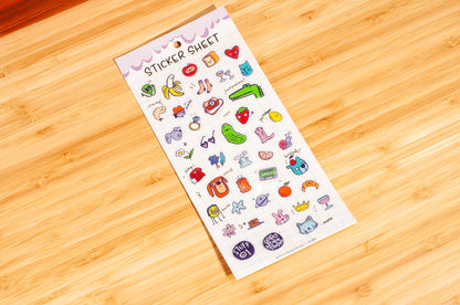 Stuff 01-Clear Planner Sticker Sheet