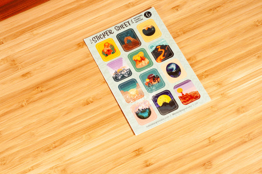 National Parks Sticker Sheet 4x6