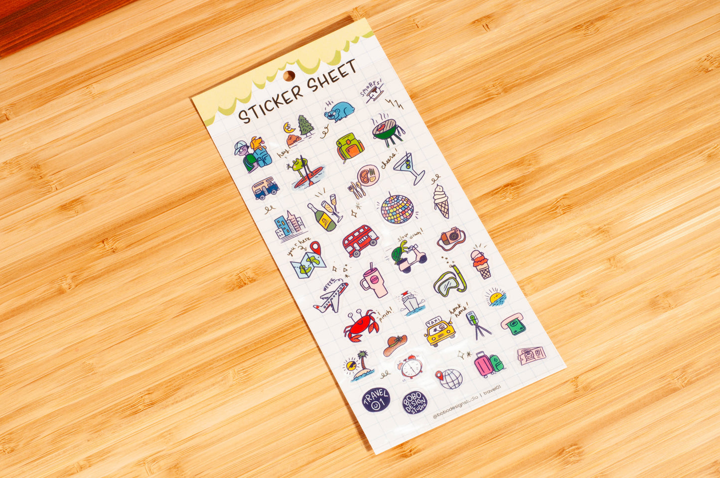 Travel 01-Clear Planner Sticker Sheet