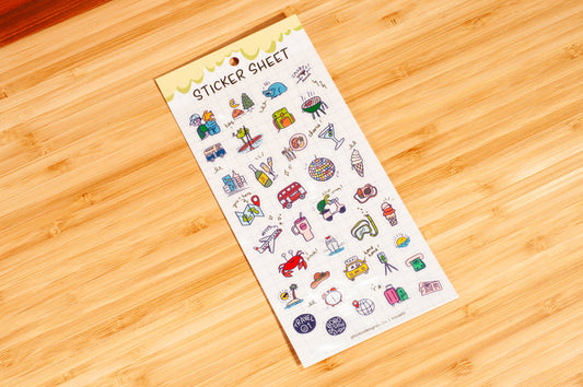 Travel 01-Clear Planner Sticker Sheet