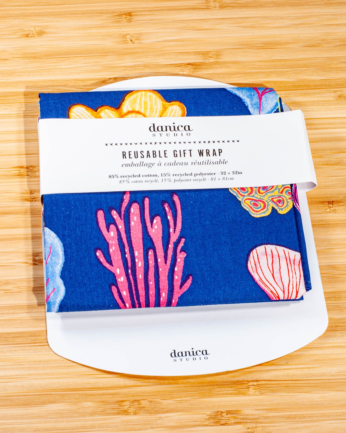 Danica Studio Neptune Reusable Gift Wrap 32 x 32 inches