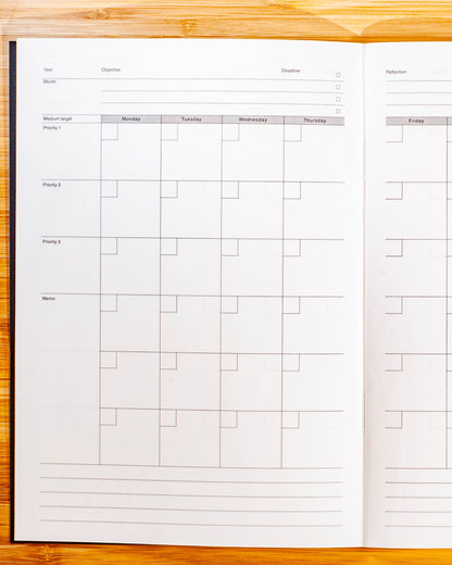 Luddite Function Notebook Monthly Planner - A5 -