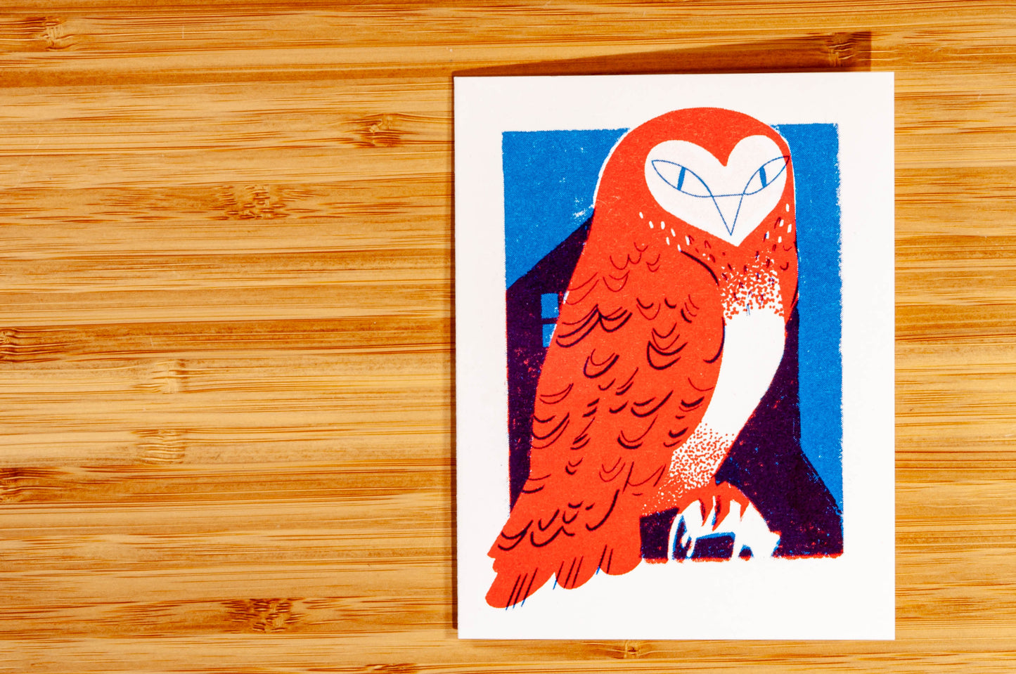 Pier Six Press - Pier Six Press - Night Owl Risograph Everyday Card