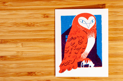 Pier Six Press - Pier Six Press - Night Owl Risograph Everyday Card