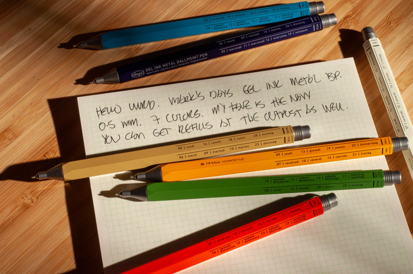 Mark'style Days Gel Metal Ballpoint Pen