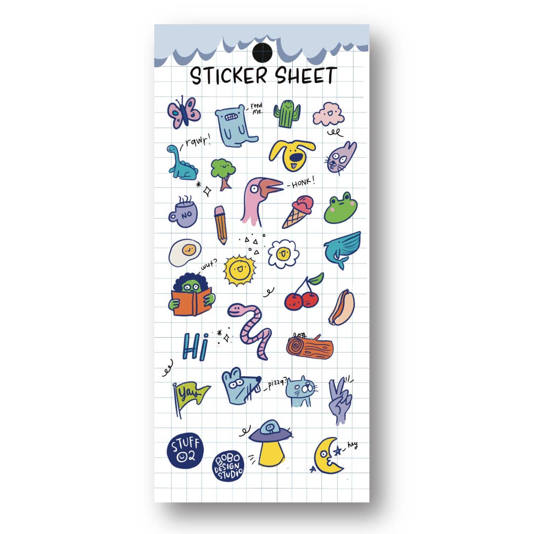 Stuff 02-Clear Planner Sticker Sheet