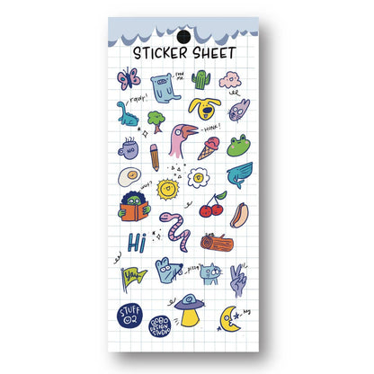 Stuff 02-Clear Planner Sticker Sheet