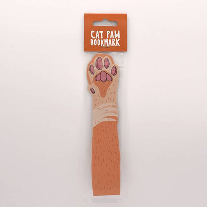 Humdrum Paper - Cat Paw Bookmark - Orange (it's die cut!)
