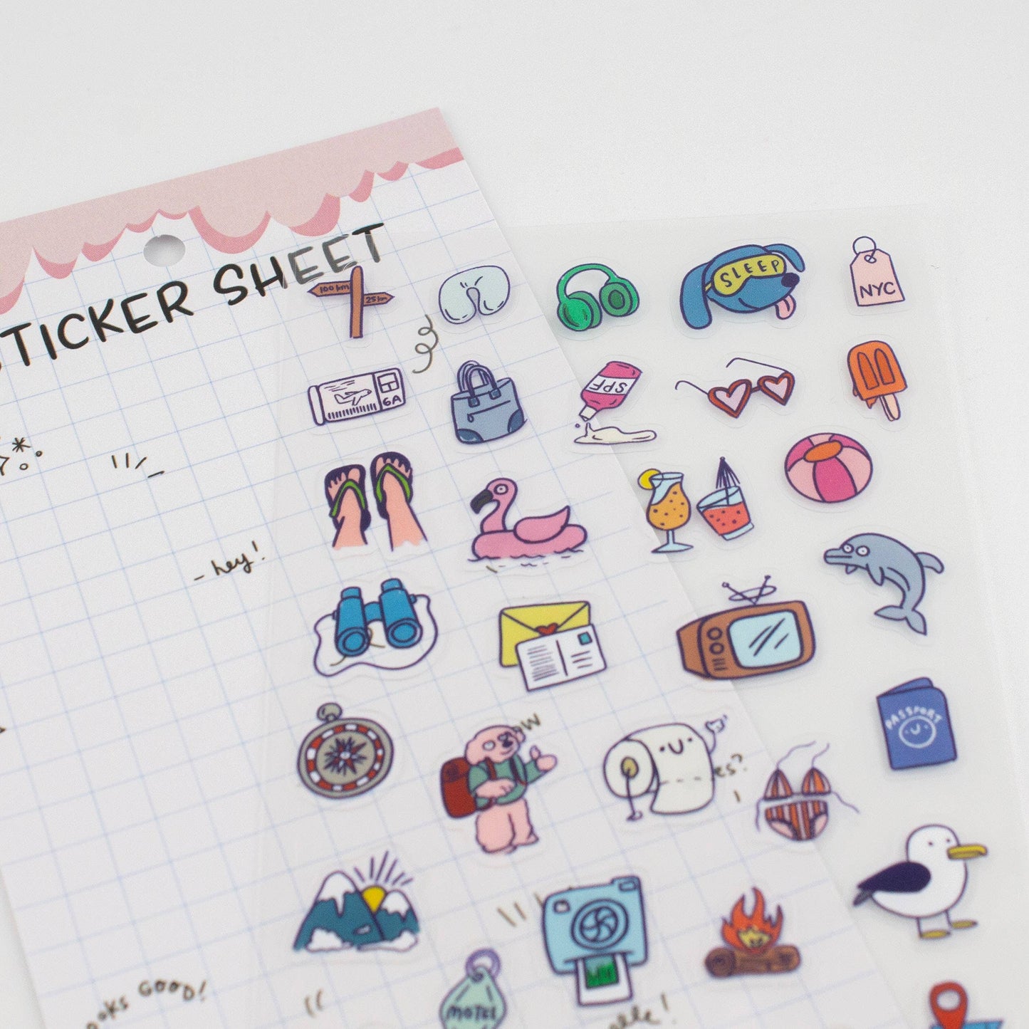 Travel 02-Clear Planner Sticker Sheet