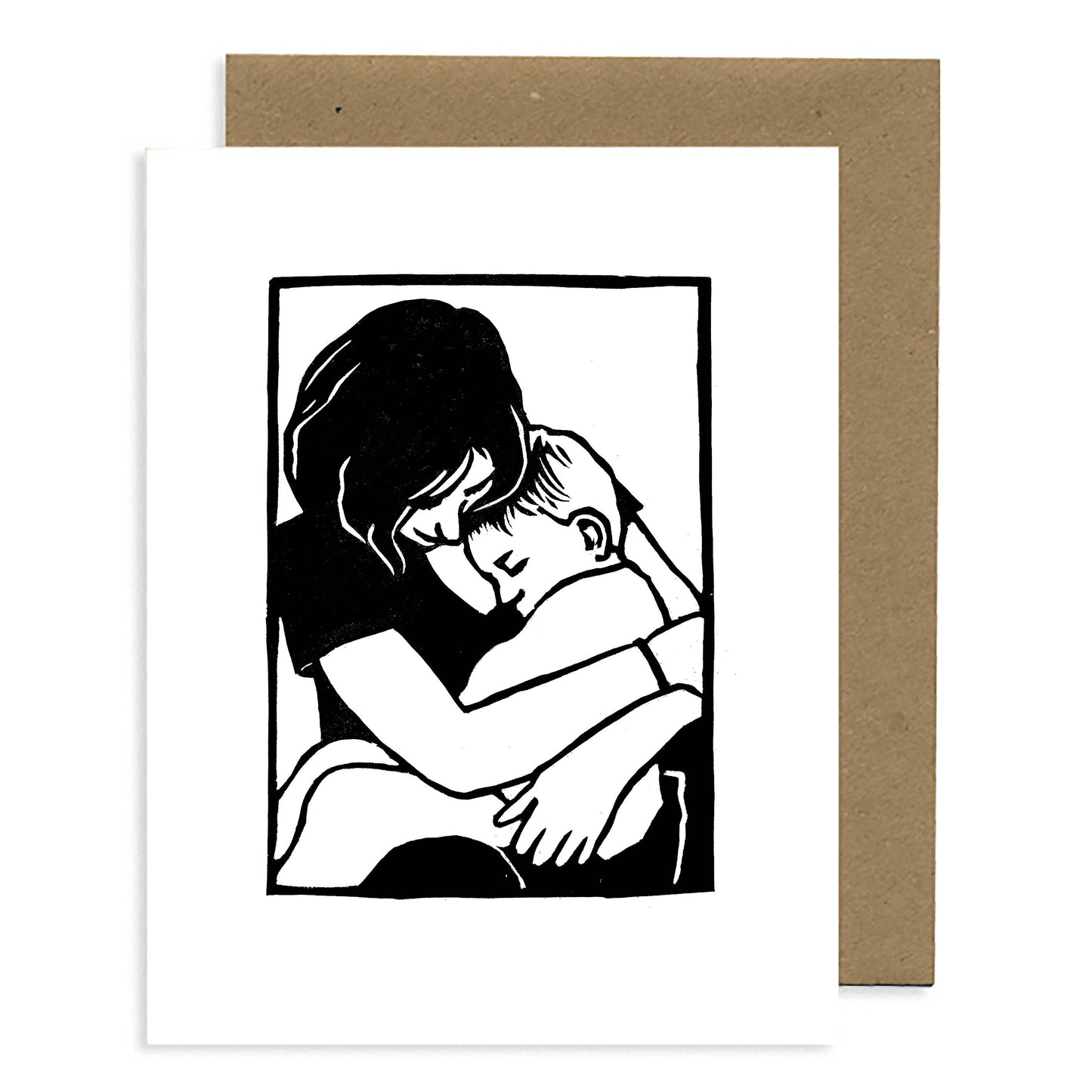 Woman/Child Hug (Mother) LETTERPRESS CARD