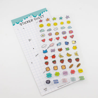 Days 01-Clear Planner Sticker Sheet